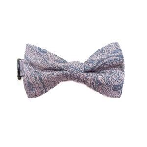New Ryan Seacrest Adjustable Pink & Blue Paisley 100% Silk Bow Tie